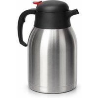Oypla 2L Stainless Steel Airpot Insulated Vacuum Thermal Flask in Silver