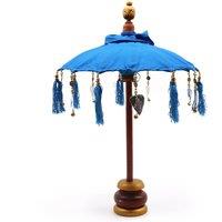 Serenityy Bali Home Decor Parasol - Woven Cotton Canvas Turquoise - 40cm | Size: 40 cm