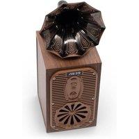 Serenityy Retro Tall Gramophone Speaker - 8W, Bluetooth 5.4, FM, USB, TF, AUX in Brown
