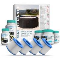 Wave Spas Wave Chemical Starter Kit & Screw-On/ Threaded Filters for Hot Tubs in White