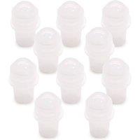 KDMD Rock Quartz Gemstone Roller Tip for 5ml Essential Oil Bottles in White