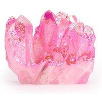 KDMD Aura Rose Halo Quartz Unique Enhanced Crystal Decor Piece in Pink