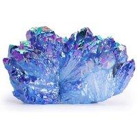 KDMD Aura Aqua Halo Quartz Unique Enhanced Crystal Decor Piece in Blue