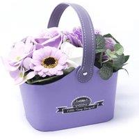 KDMD Bouquet Petite Basket Soft Lavender Bath Soak Roses