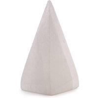 KDMD Selenite Pyramid 10cm from Morocco Healing Crystal & Light Display in White