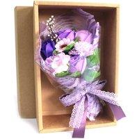 KDMD Purple Hand Soap Flower Bouquet Elegant Gift Set in Box