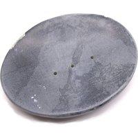 KDMD Elegant Grey Soapstone Soap Dish 10x12cm Classic Oval Design | Size: 10x12 cm
