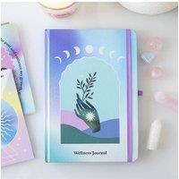 KDMD Aura Energy A5 Wellness Journal & Crystal Chip Pen Set in Blue