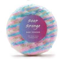 KDMD Baby Powder Soap Sponge with Shea Butter & Cocoa Butter