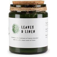 KDMD Greenman Leaves & Linen Soy Woodwick Candle 26 Hour in Green