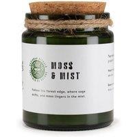KDMD Greenman Woodwick Soy Candle Moss & Mist Glass Jar in Green