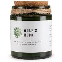 KDMD Wolfs Moon Woodwick Soy Candle in Deep Green Jar