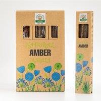 KDMD Natural Botanical Masala Incense Amber Warm Earthy Resin 11 Sticks in Brown