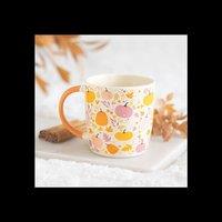 KDMD Pink & Orange Pumpkin Print Ceramic Tea Break Mug