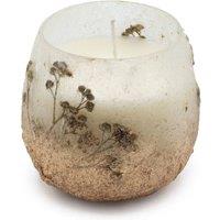 KDMD Small Glass Jar Candle Wildlight Woods With Dried Wildflowers in Brown