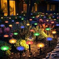 Quipulse 10 Lights Solar-powered Sunflower Garden Ground Lights
