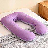 Ventryn Full Body U Pillow for Pregnant Women with Removable Cover in Purple