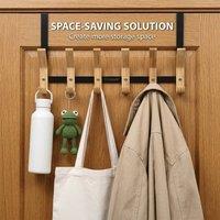EONLION Door Hooks 12 Hook Towel Organizer Rack in Black
