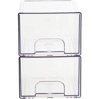 SPETLEK Stackable Clear Acrylic Storage Box Drawer 2pcs | Size: Large