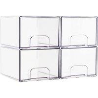 SPETLEK Stackable Clear Acrylic Storage Box 4pcs | Size: Large