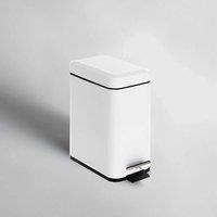 EONLION White 5 LITER BATHROOM TOILET SLIM PEDAL BIN | Size: 100 cm
