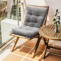 SPETLEK Garden Chair Cushion Seat Pad Cotton 2 Section Light Grey | Size: 100 cm x 190 cm