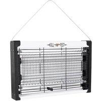 NESTLUNE Bug Zapper Electric Insect Killer Mosquito Fly Pest Trap in Silver | Size: 100 cm x 15 cm