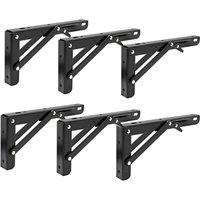 SPETLEK 6X Folding Bracket Table Extension Shelf in Black | Size: 10000mm x 520mm