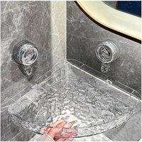 SPETLEK Suction Mounted Storage Shelf No Drill Clear Holder