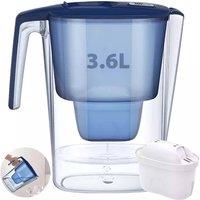 NESTLUNE 3.5L Water Filter Jug with 1pcs Water Filter Jug Replacement in Blue | Size: 100 cm x 15 cm