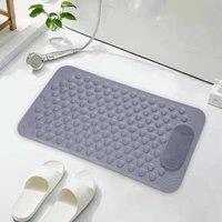 NESTLUNE 36*70cm Non Slip Shower Mat Scrubber Bath Mat Bathtub in Grey | Size: 180 cm width x 180 cm drop