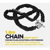 NESTLUNE Motorbike Motorcycle Bicycle Heavy Duty Lock Chain in Black