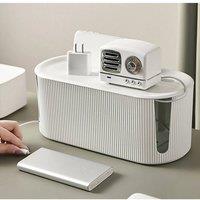 NESTLUNE White Cable Tidy Box Power Cord Box | Size: 10000mm x 520mm