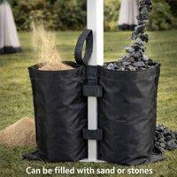EONLION Gazebo Weights Sand Bags 4 Pack in Black | Size: 100 cm