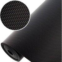 FLAVORA 60x600cm Rubber Toolbox Liner Non Slip Washable Black Tool Box Mat | Size: 100 cm x 100 cm