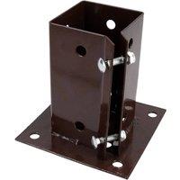 VOGREX Bolt Down Post Shoe Support Fence Foot Base Support in Brown