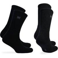 Norfolk Socks Cushioned Cotton Sport Socks 2-Pack - Arch Support - Barkley in Black | Size: 6-8