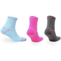 Norfolk Socks Repreve Ankle Sports Socks - 3pp - Rhino in Pink | Size: 3-5