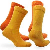 Norfolk Socks 2-Pack 60% Merino Wool Walking Socks - Anti-Blister - Leonardo in Yellow | Size: 9-12