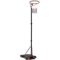 Kelvenix Netball Post Set Portable Netball Hoop Stand in Black | Size: 0-12 m
