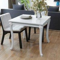 Berkfield Home Dining Table 80x80x76 cm High Gloss White | Size: 80 x 80 x 76 cm