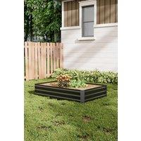 H&O Direct 120cm W x 90cm D Charcoal Galvanized Steel Raised Garden Bed Planter Box | Size: 120 cm W x 90 cm D