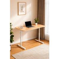 Living and Home Height Adjustable Office Desk, Manual Lift, 80/100cm | Size: 100 cm x 60 cm