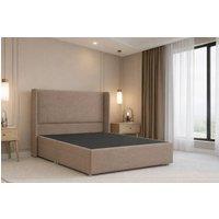 Nexus Mattresses Ltd Portofino Plush Divan Bed Base No Drawers - 54 Winged Headboard in Bronze | Size: Super King