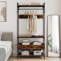 Berkfield Home Wardrobe with Drawers Smoked Oak 89x39x184.5 cm Engineered Wood in Brown