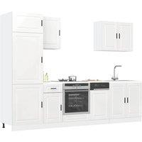 Berkfield Home 7 Piece Kitchen Cabinet Set Kalmar High Gloss White Engineered Wood