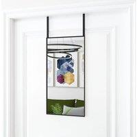 Berkfield Home Door Mirror Black 30x60 cm Glass & Aluminium