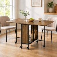 STILVORA Dining Table with Storage modern design in Brown