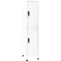Berkfield Home Locker Cabinet White 38x45x180 cm Steel | Size: 38 x 45 x 180 cm