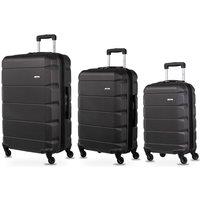 A2B Exodus Hard Sided 3pc Suitcase Set, 4 Wheel Cabin & Hold Luggage in Dark Grey | Size: 3 Pack